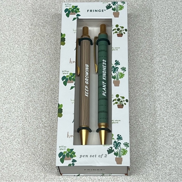 PLANT LADY Pen Set by FRINGE Black Ink Kindness Keep Growing - Picture 1 of 7